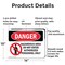 Signmission Hazardous Area No Enter Authorized Personnel Danger Sign, Aluminum, 14in W x 10in L, 2PK OS-2PACK-DS-A-1014-L-1307 - alternate 7